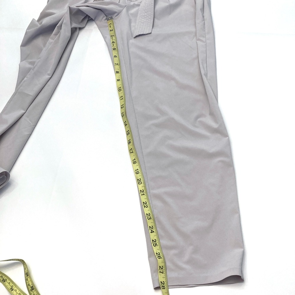 Athleta Skyline II Pant Womens 8‎ Beige Paperbag Pleated Front Athleisure Tie - Picture 2 of 7